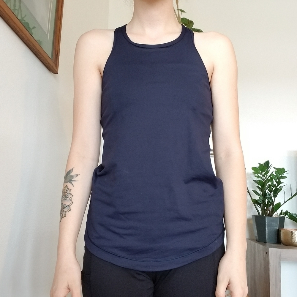 Lululemon Navy Tech Pocket Racerback Tank Top